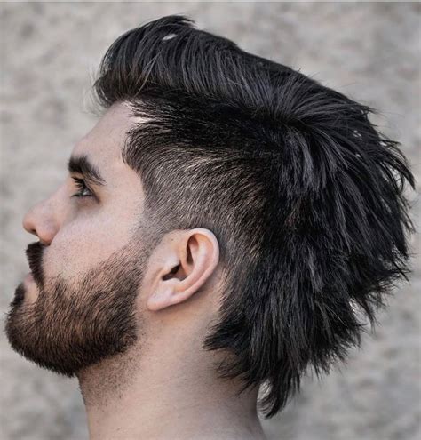 modern mullet fade|mullet with faded sides.